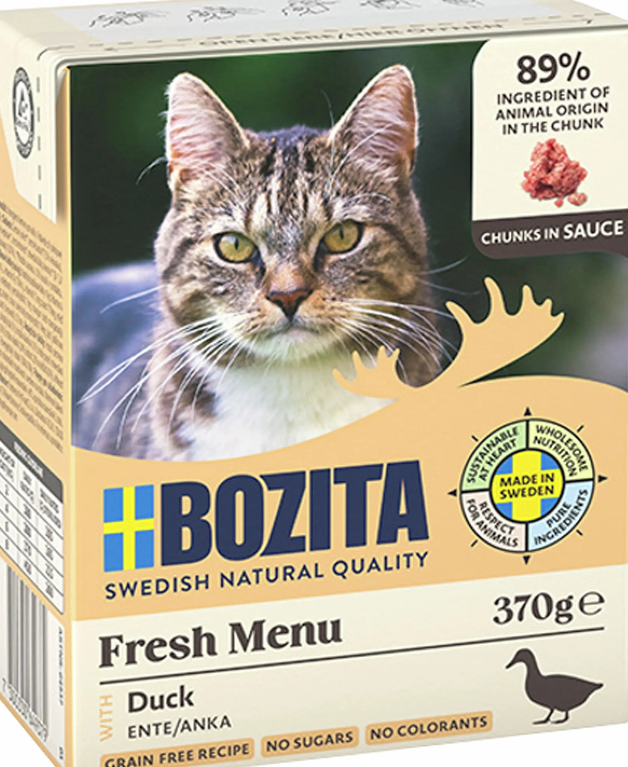 Kattmat Bozita Bitar i Sås Anka 370g