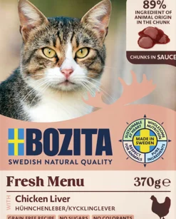 Kattmat Bozita Bitar i Sås Kycklinglever 370g