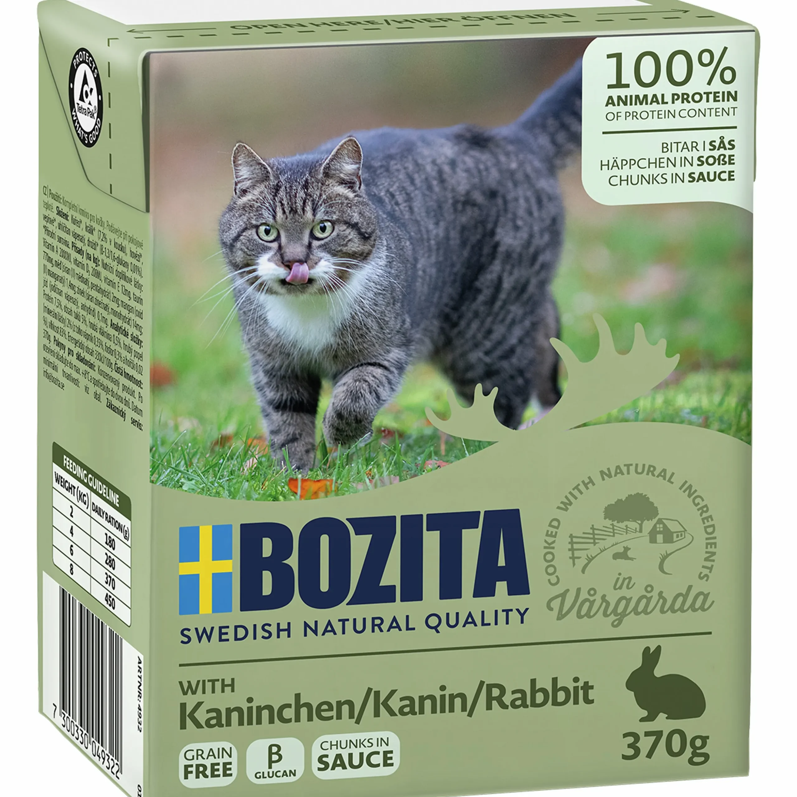 Kattmat Bozita Bitar i sås med Kanin 370g