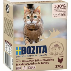 Kattmat Bozita Bitar i sås med Kyckling & Kalkon 370g