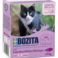 Kattmat Bozita Bitar i sås med Räkor 370g