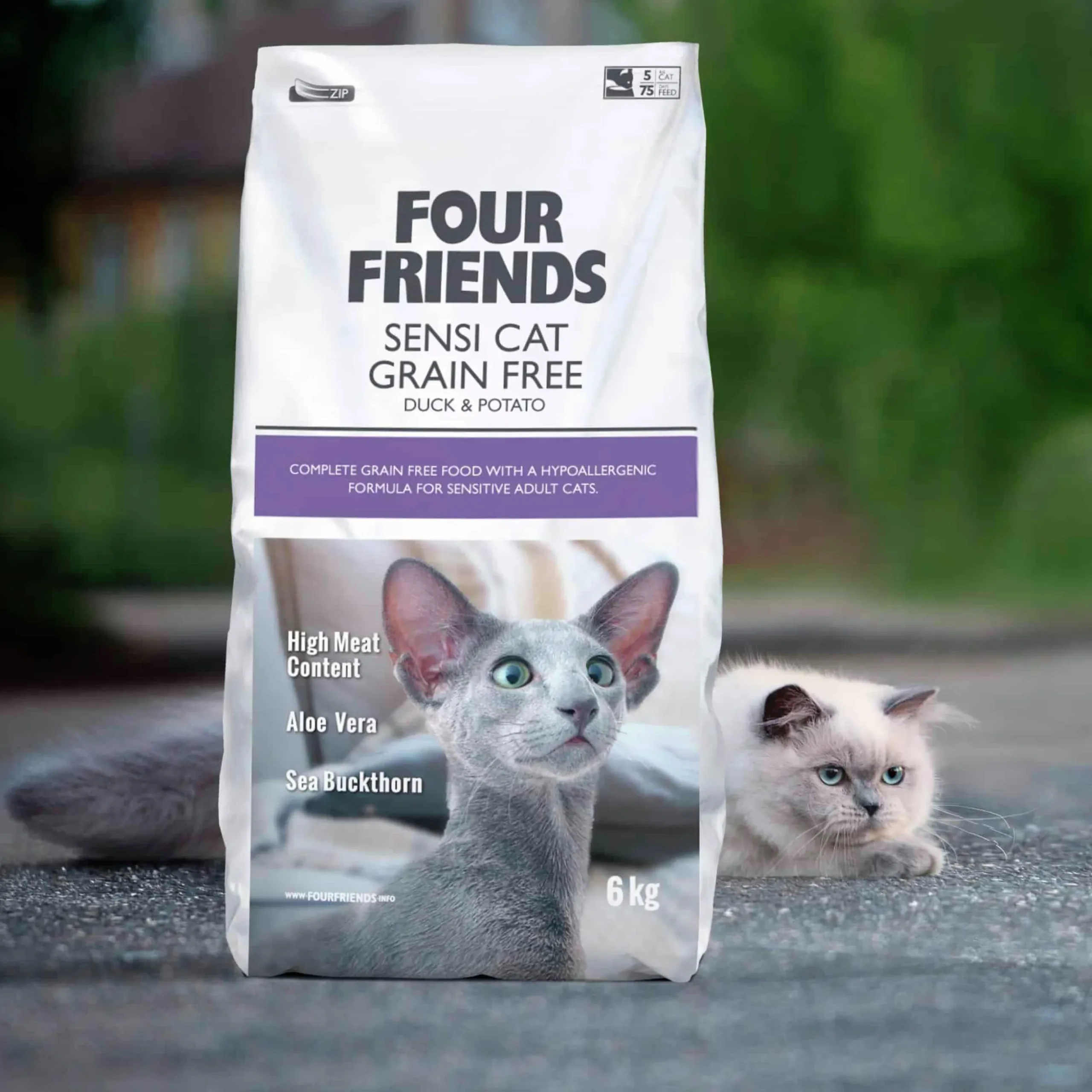 Kattmat Four Friends Adult Sensitive Grainfree Duck 6kg