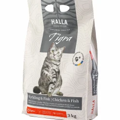 Kattmat Halla Tigra Kattunge & Adult Kyckling/Fisk 3kg