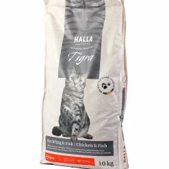 Kattmat Halla Tigra Kattunge & Adult Kyckling/Fisk 10kg