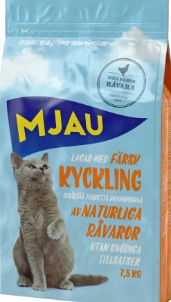 Kattmat Mjau Adult Kyckling 7,5kg