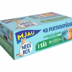 Kattmat Mjau Adult Megabox Kött/Fisk i sås 48x85g