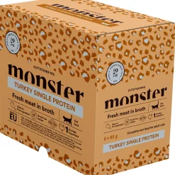 Kattmat Monster Adult Pouches Turkey broth 8x85g