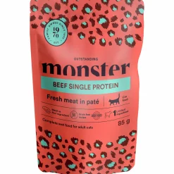 Kattmat Monster Adult Pouches Beef paté 8x85g