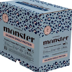 Kattmat Monster Adult Pouches Salmon paté 8x85g