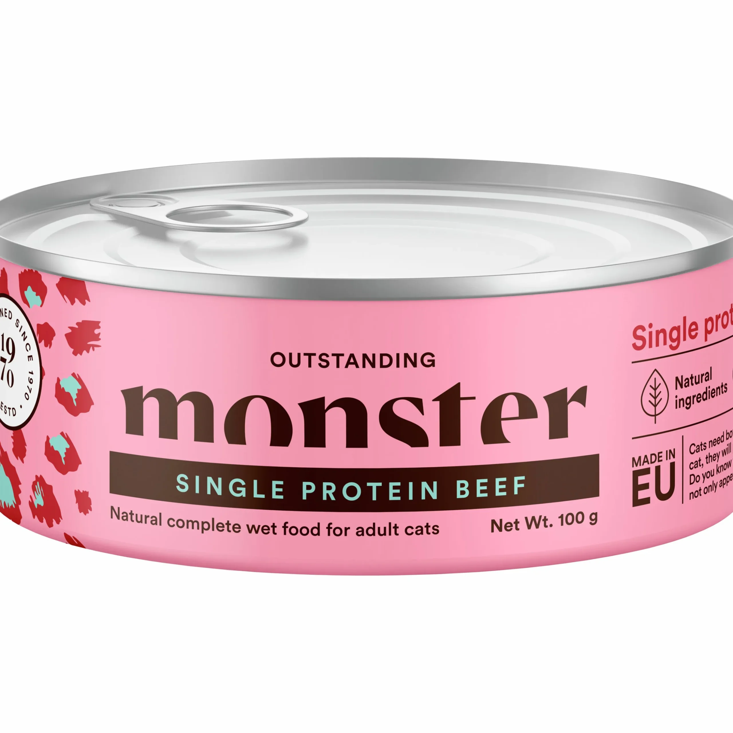 Kattmat Monster Adult Single Protein Beef 100g