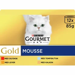 Kattmat Purina Gourmet Gold Menybox Meat/Fish mousse 12x85g