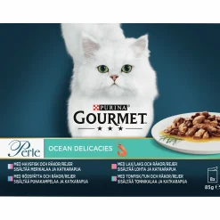 Kattmat Purina Gourmet Perle Menybox Fish i sås 8x85g