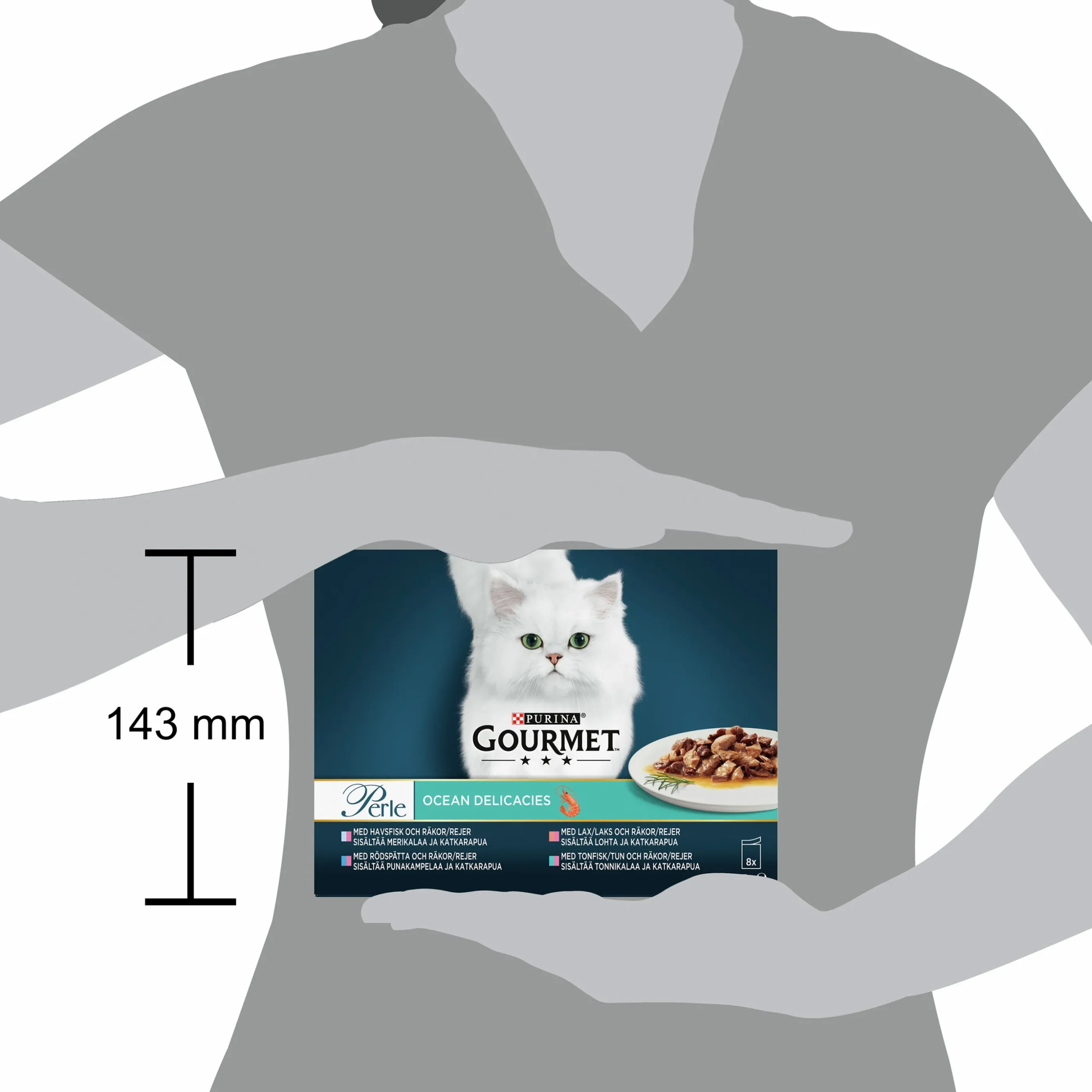 Kattmat Purina Gourmet Perle Menybox Fish i sås 8x85g