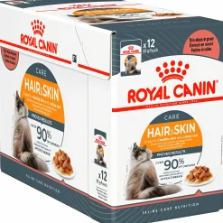 Kattmat Royal Canin Adult Hair & Skin Pouches Gravy Bitar i sås 12x85g