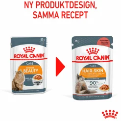Kattmat Royal Canin Adult Hair & Skin Pouches Gravy Bitar i sås 12x85g