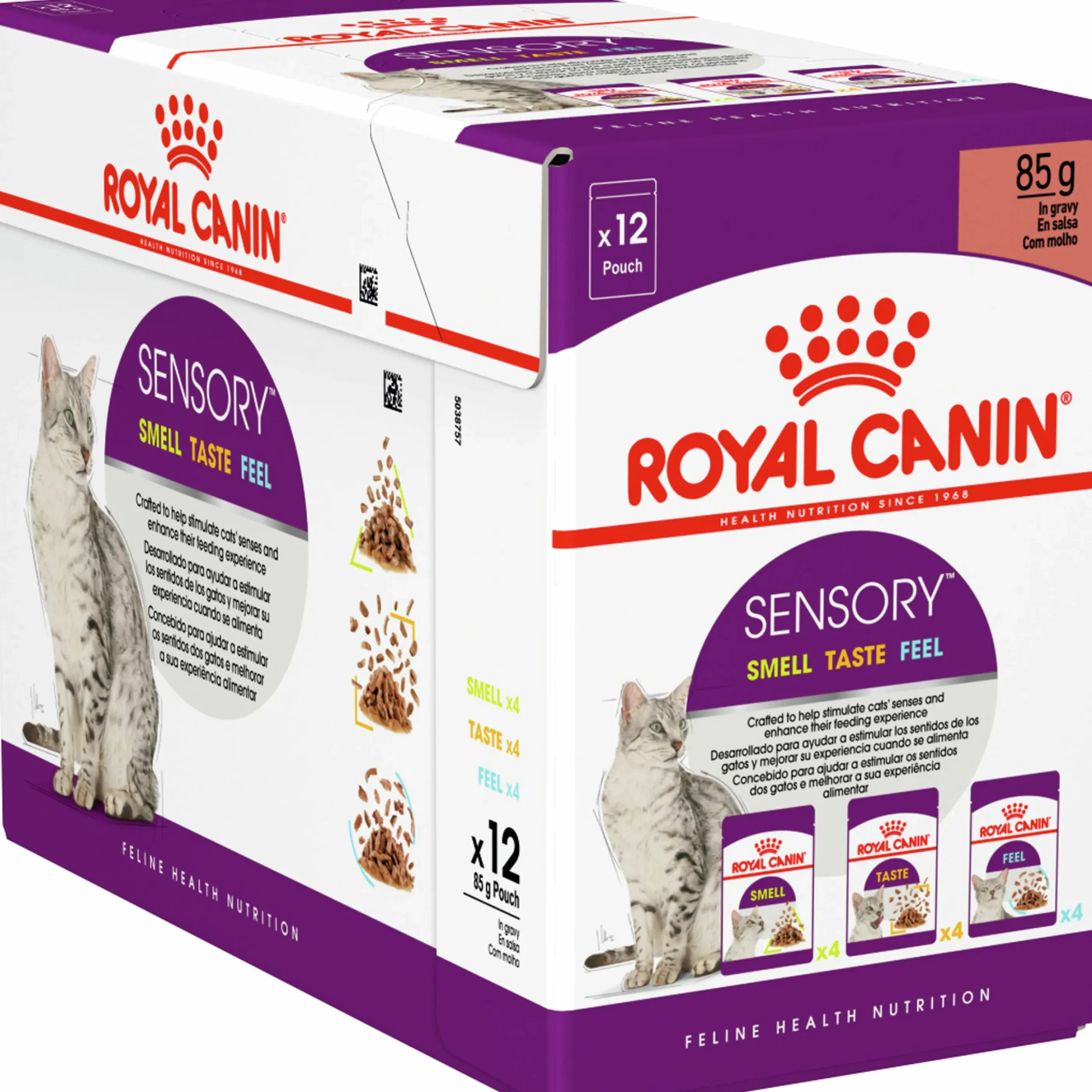Kattmat Royal Canin Adult Sensory Taste Menybox Gravy Bitar i sås 12x85g