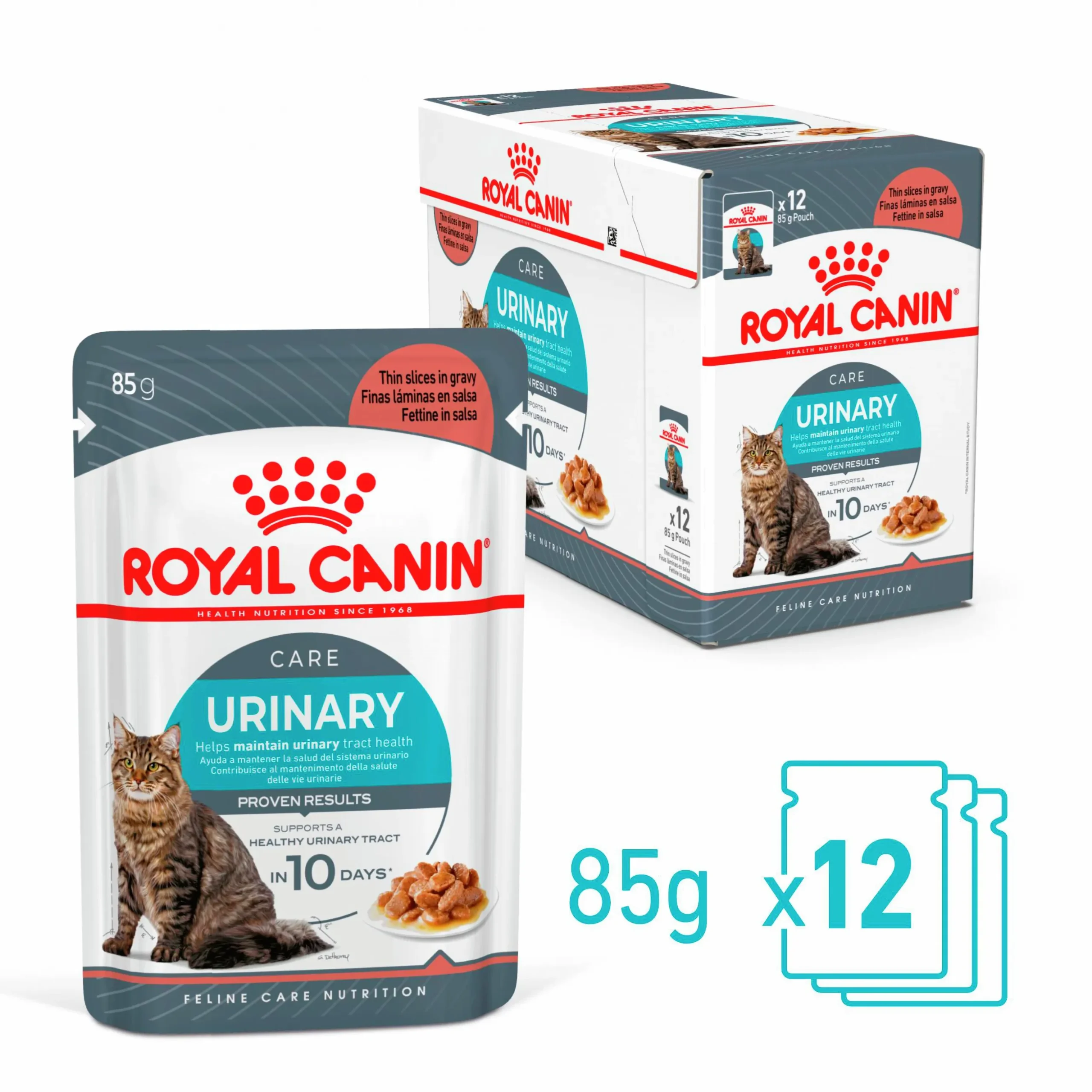 Kattmat Royal Canin Adult Urinary Care Pouches Gravy Bitar i sås 12x85g