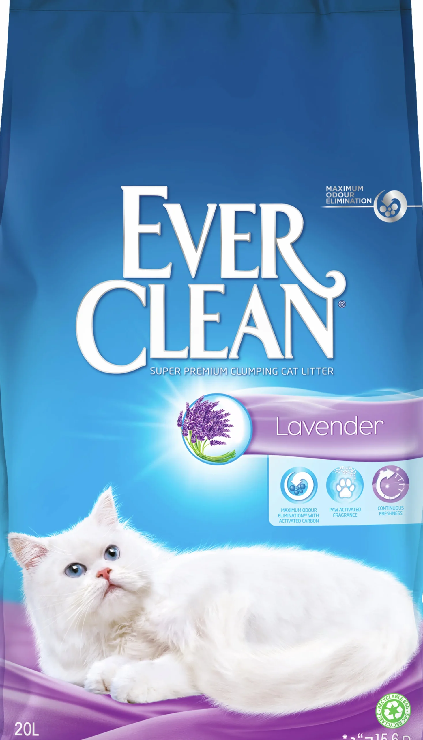 Kattsand Ever Clean Lavendel 20L