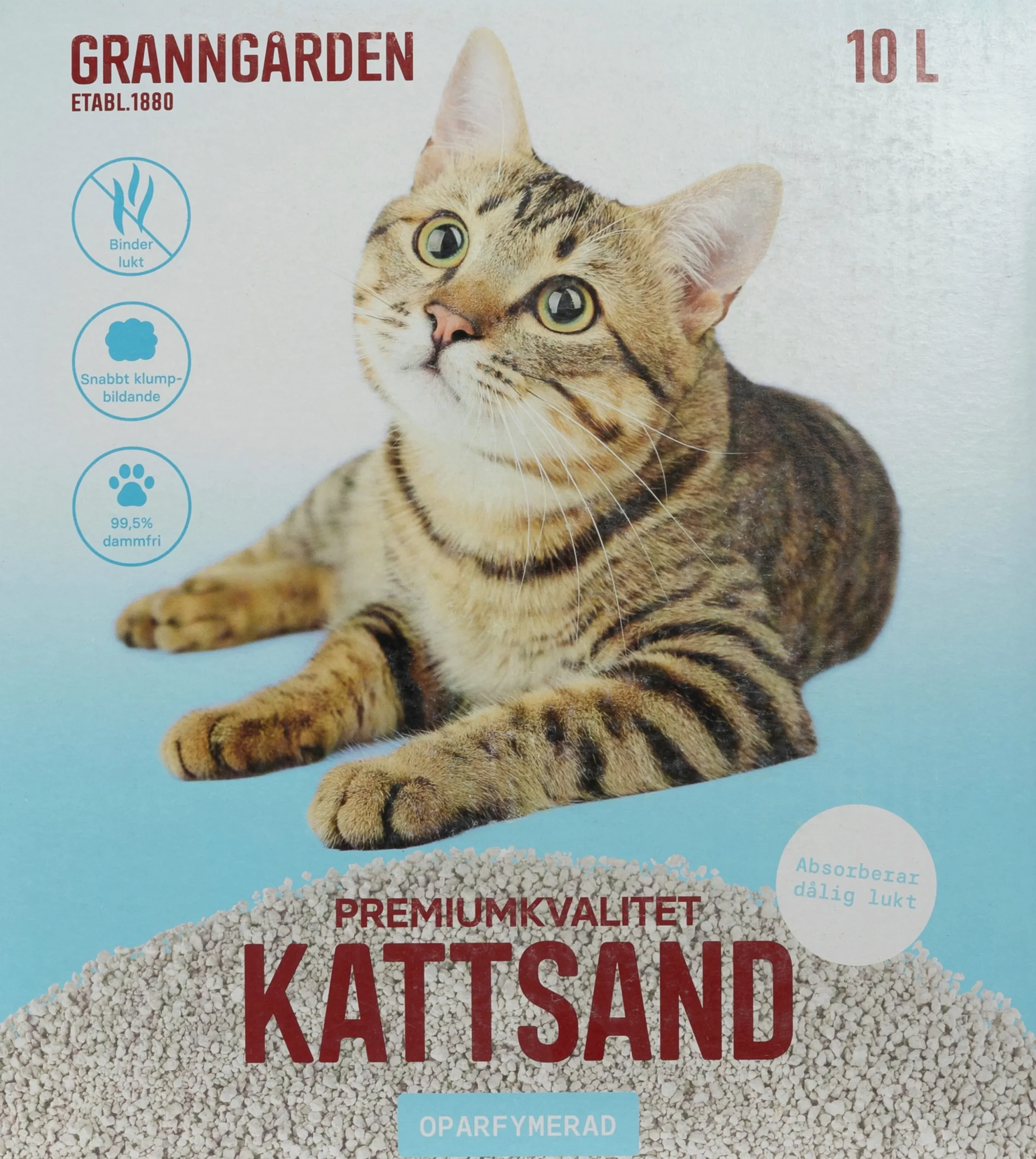 Kattsand Granngården Oparfymerad 10L