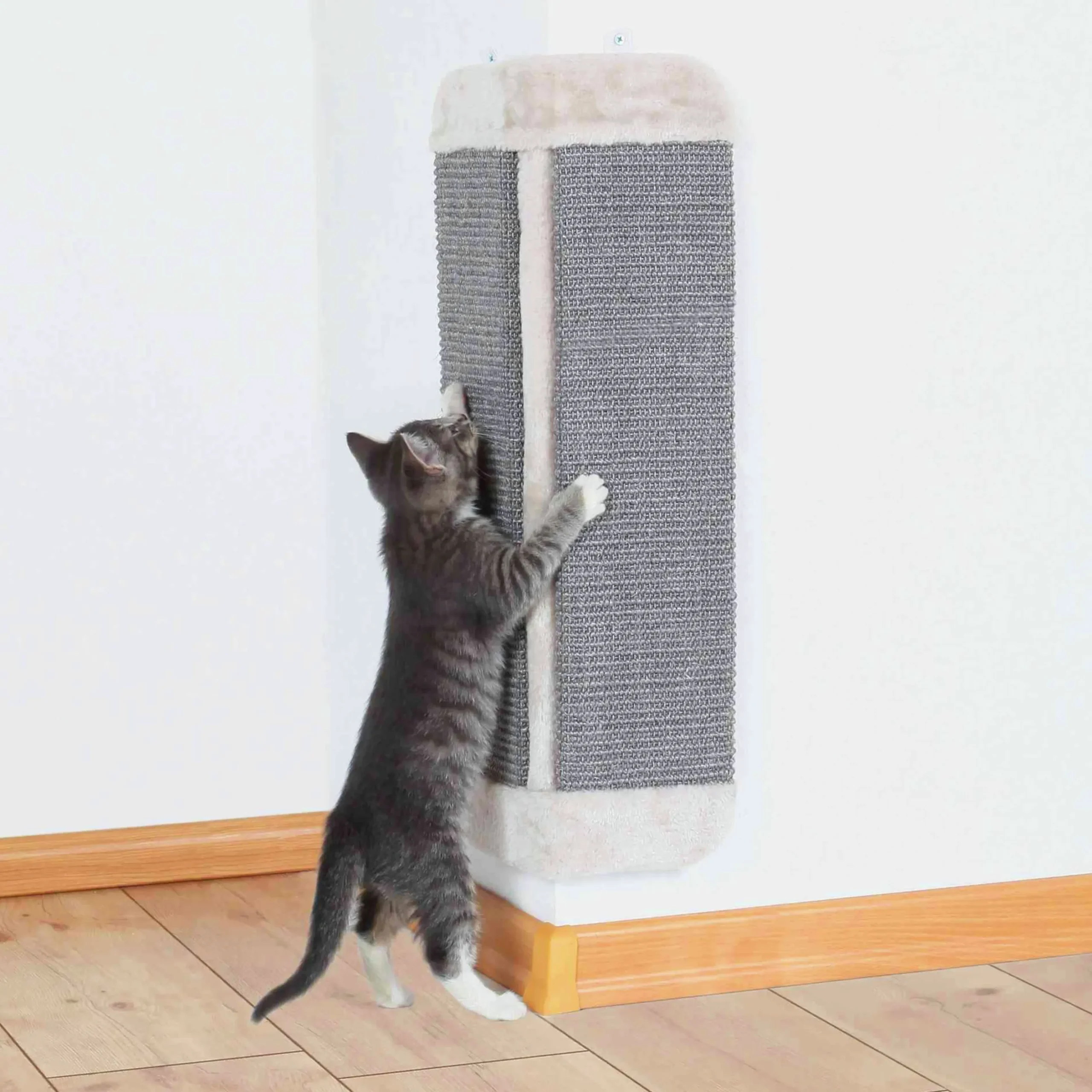Klösbräda Hörn Trixie Vit/Grå 60cm
