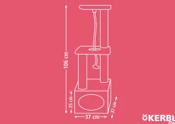 Klösträd Kerbl Platin Pro Sisalrep Beige 106cm