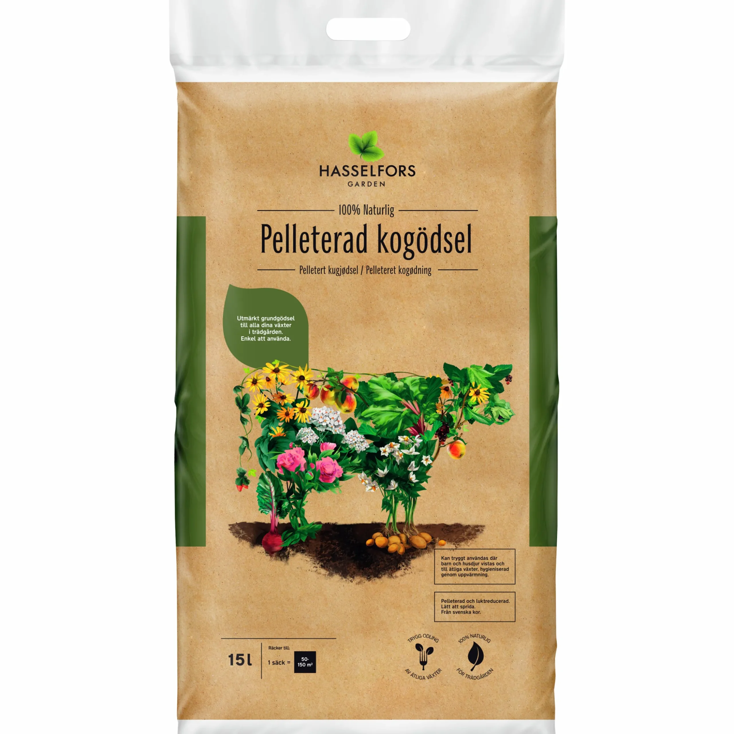 Kogödsel Hasselfors Pelleterad 15L