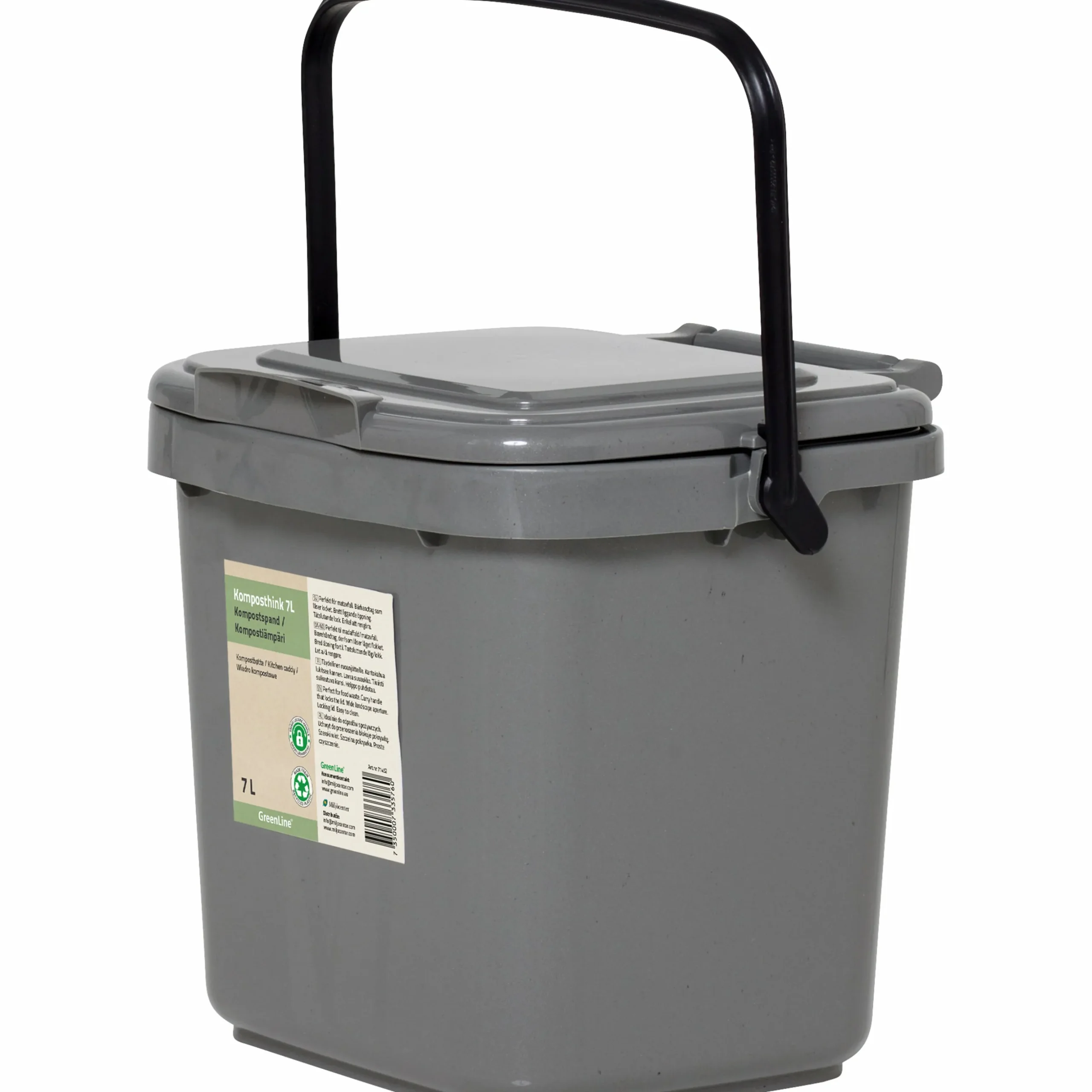 Komposthink med lock Greenline 7L