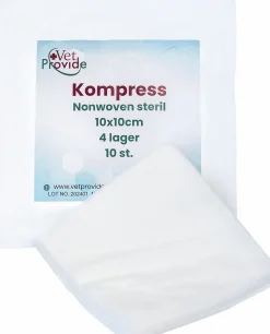 Kompress Vetprovide 10x10cm 10-p