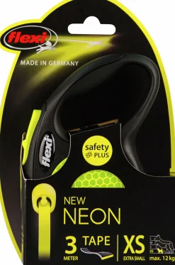 Koppel Flexi New Band Neon Gul S 5m