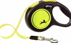 Koppel Flexi New Band Neon Gul S 5m