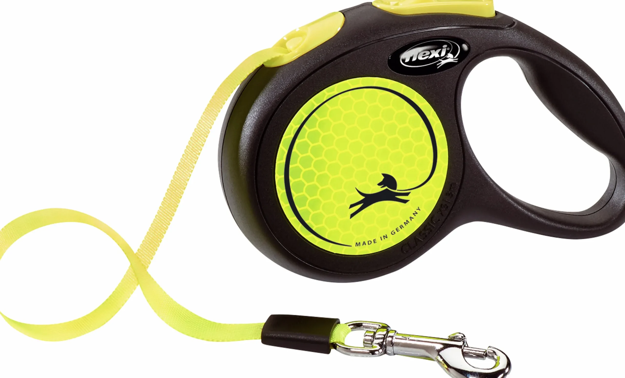 Koppel Flexi New Band Neon Gul S 5m