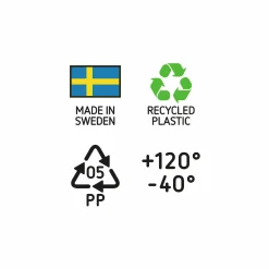 Kruka Orthex Epoque Återvunnen plast Svart Ø24cm 6L
