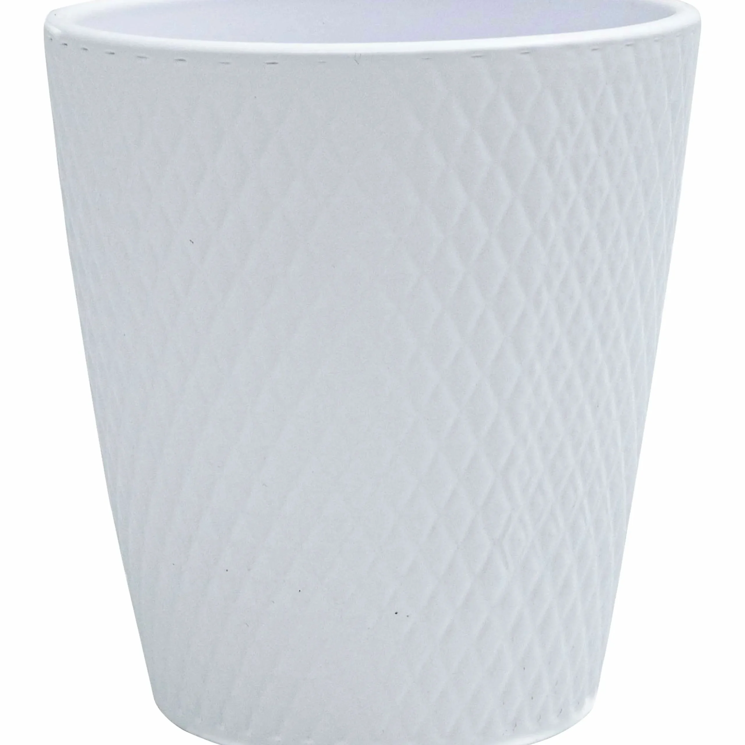 Kruka Zeline Harlekin Matt Vit Ø14cm
