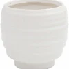 Kruka Zeline Rillor Vit Ø15cm höjd 14cm