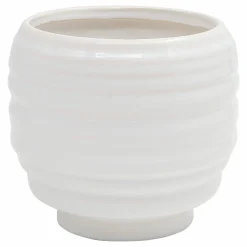 Kruka Zeline Rillor Vit Ø19,5cm höjd 17cm