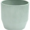 Kruka Zeline Ränder Grön Ø13cm höjd 13cm