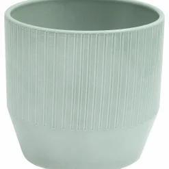 Kruka Zeline Ränder Grön Ø13cm höjd 13cm