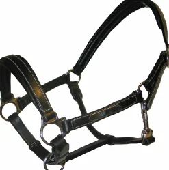 Lädergrimma Hansbo Sport Scandi Svart Cob