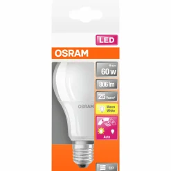 LED-lampa Osram med ljussensor E27 8,5W
