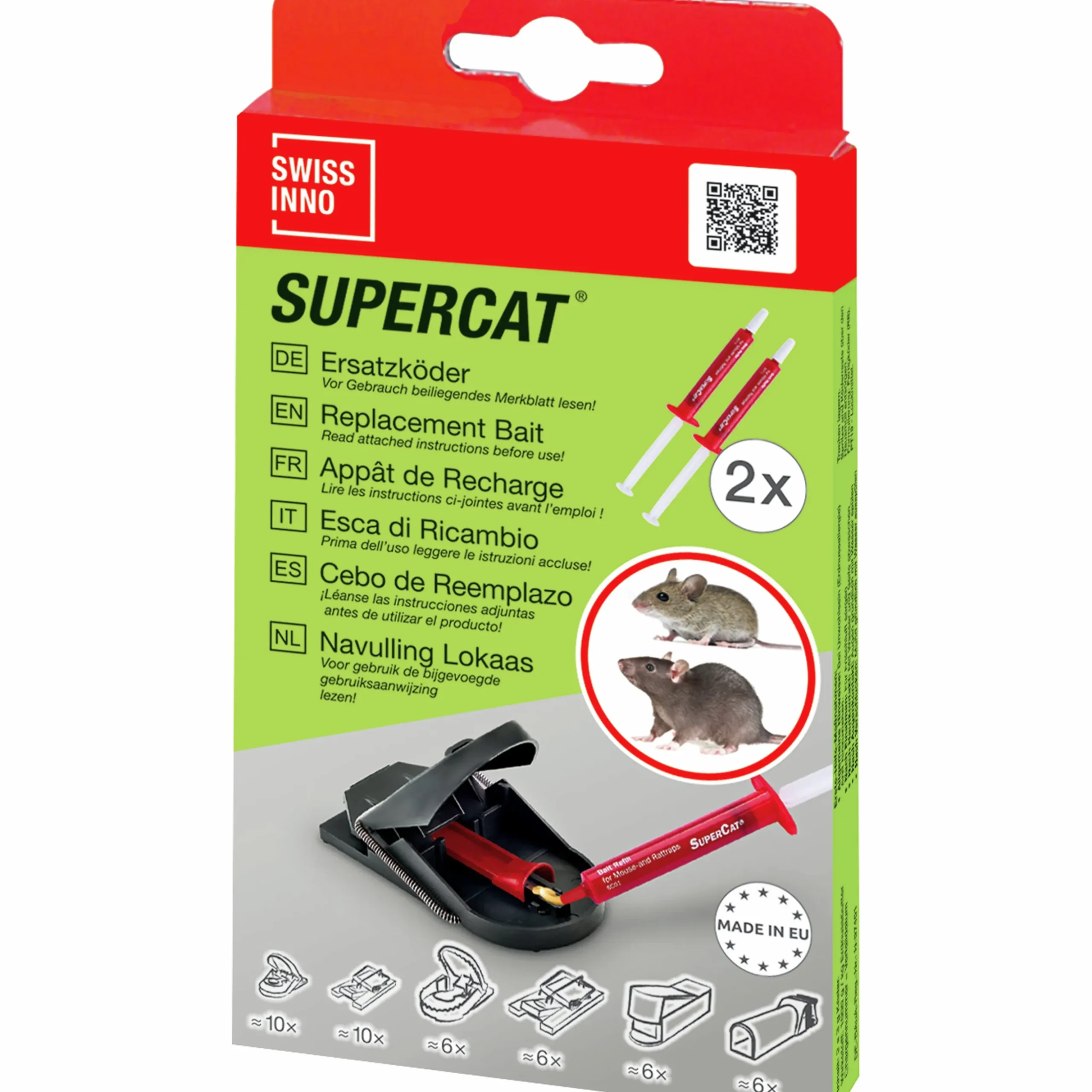 Lockmedel Swissinno SuperCat Universal till mus- & råttfälla 2-p