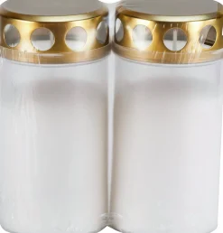 Lykt- och gravljus Bolsius 36 timmar Vit 2-p