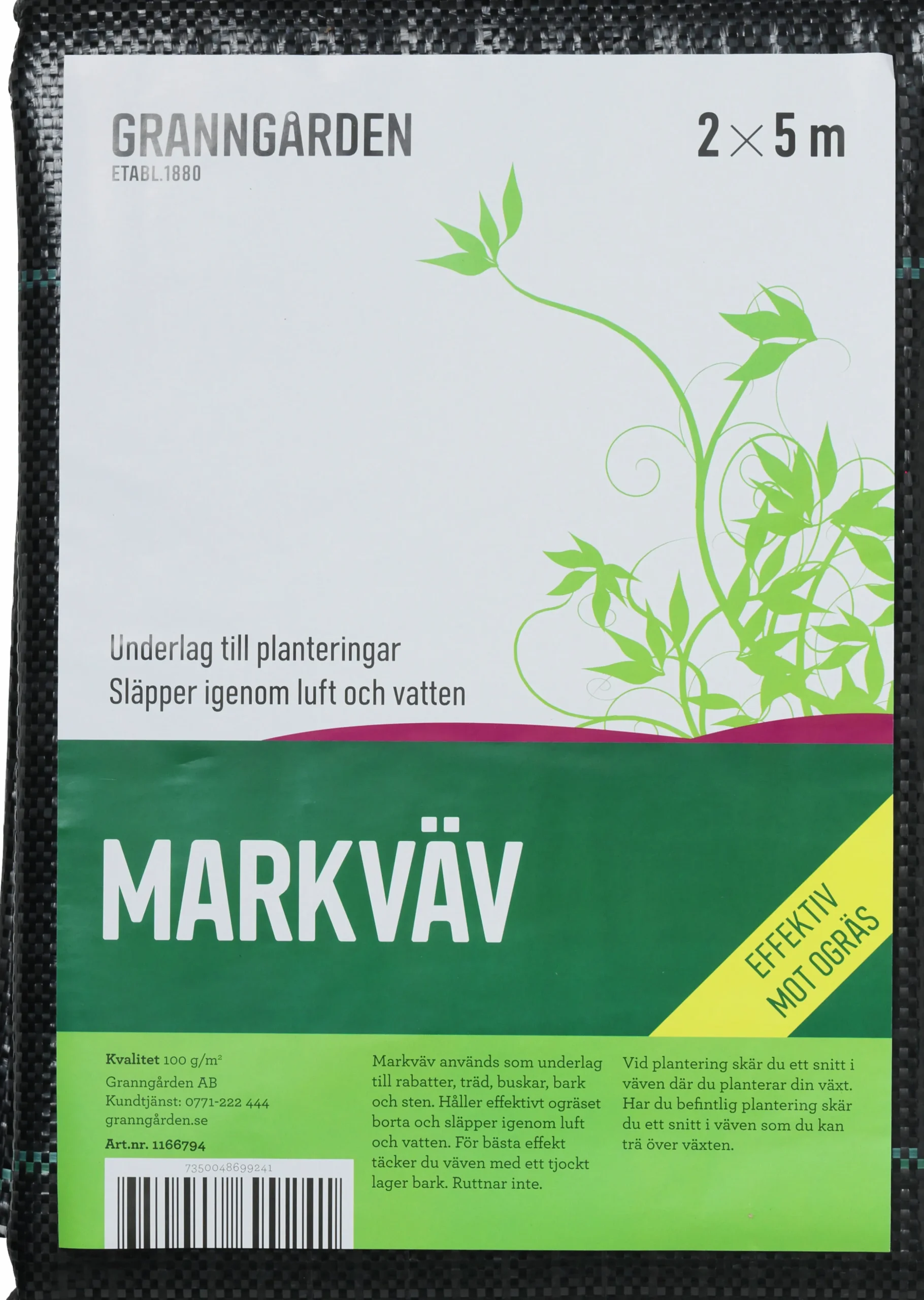 Markduk Granngården 100g/m² 2x5m