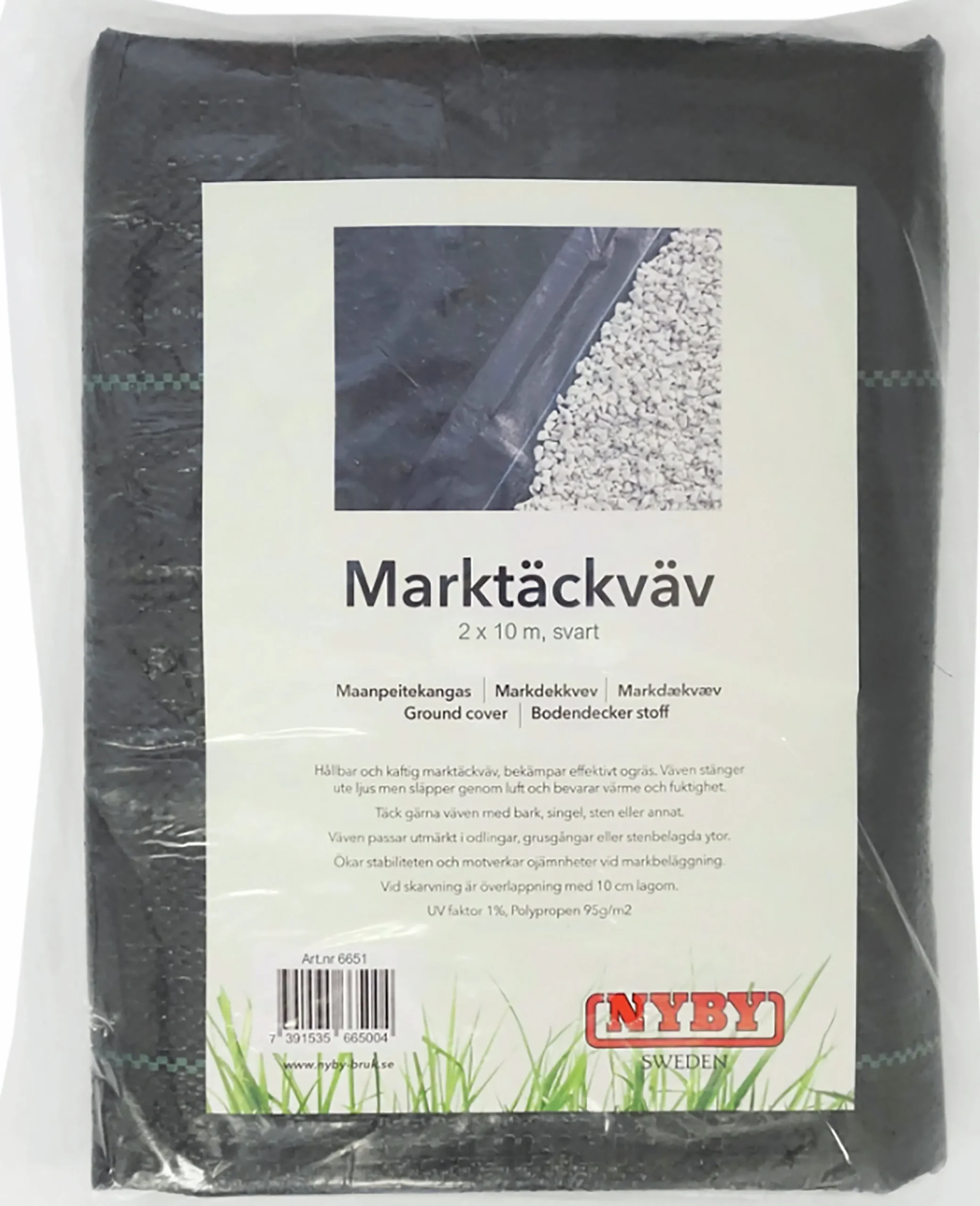 Markduk Nybt Bruk Svart 2x10m