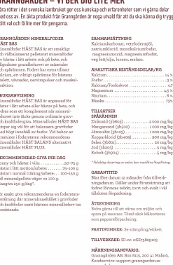 Mineralfoder Granngården Häst Bas 15kg