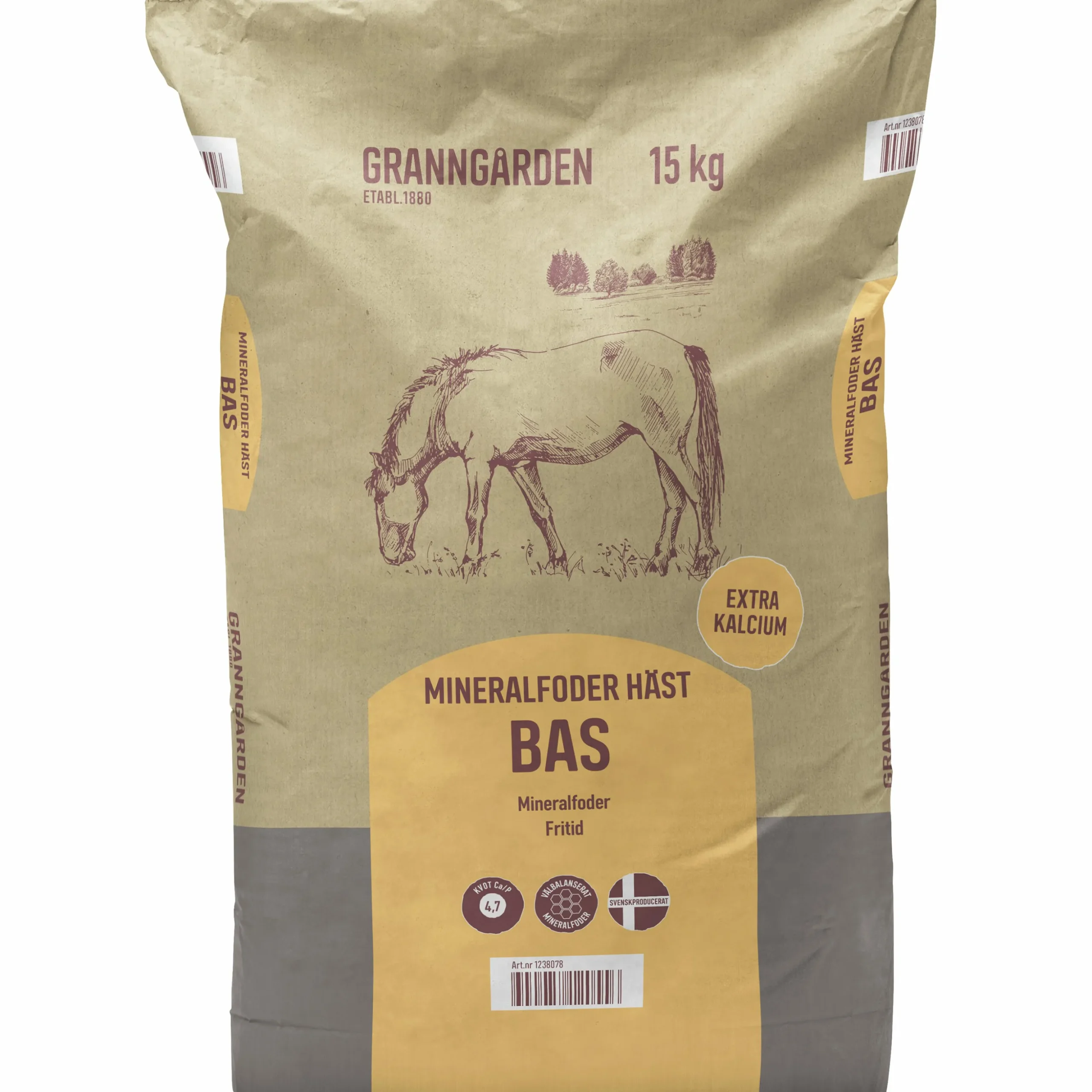 Mineralfoder Granngården Häst Bas 15kg