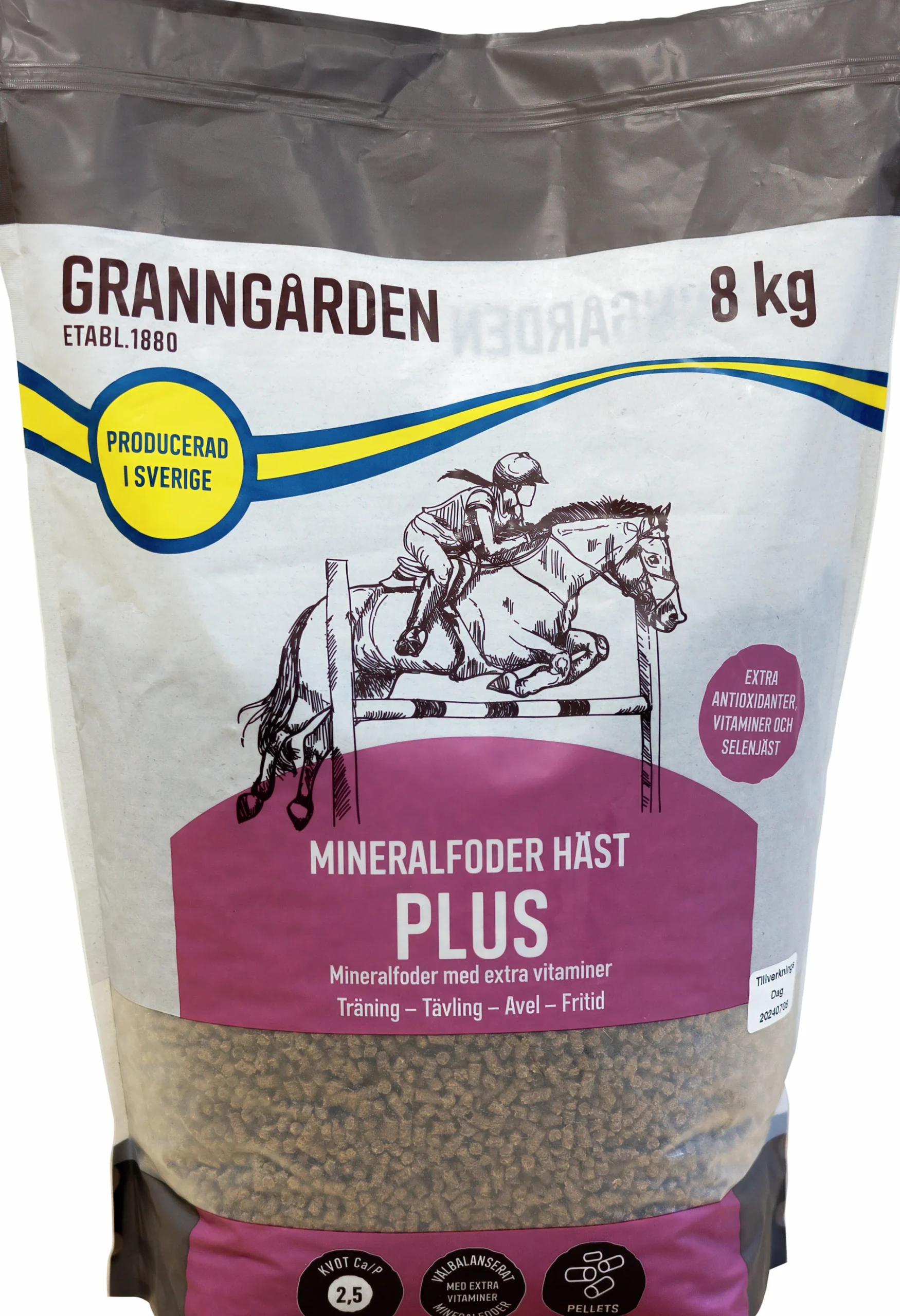 Mineralfoder Granngården Häst Plus 8kg