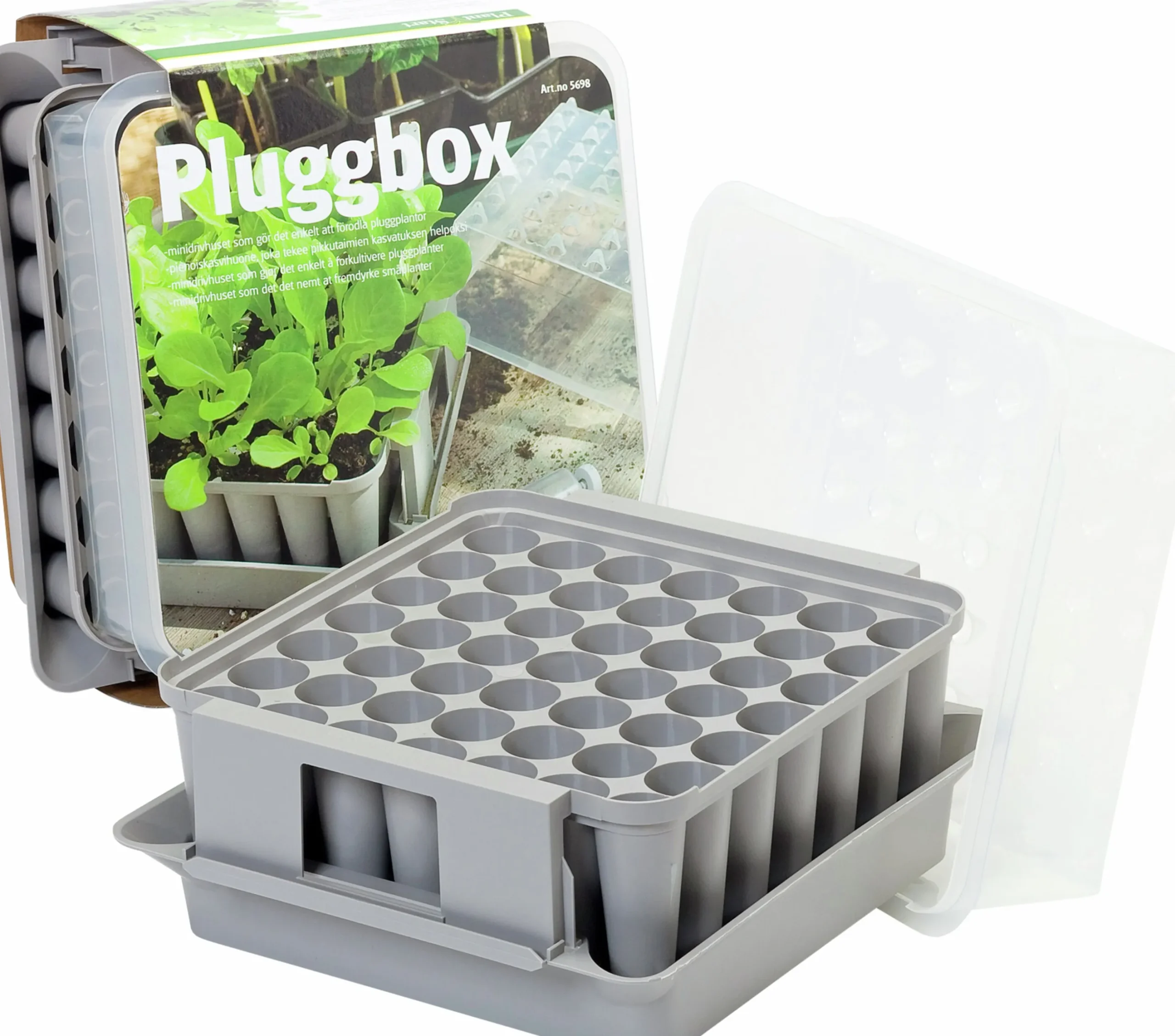 Minidrivhus Nelson Garden Pluggbox Grå 22x20x15cm