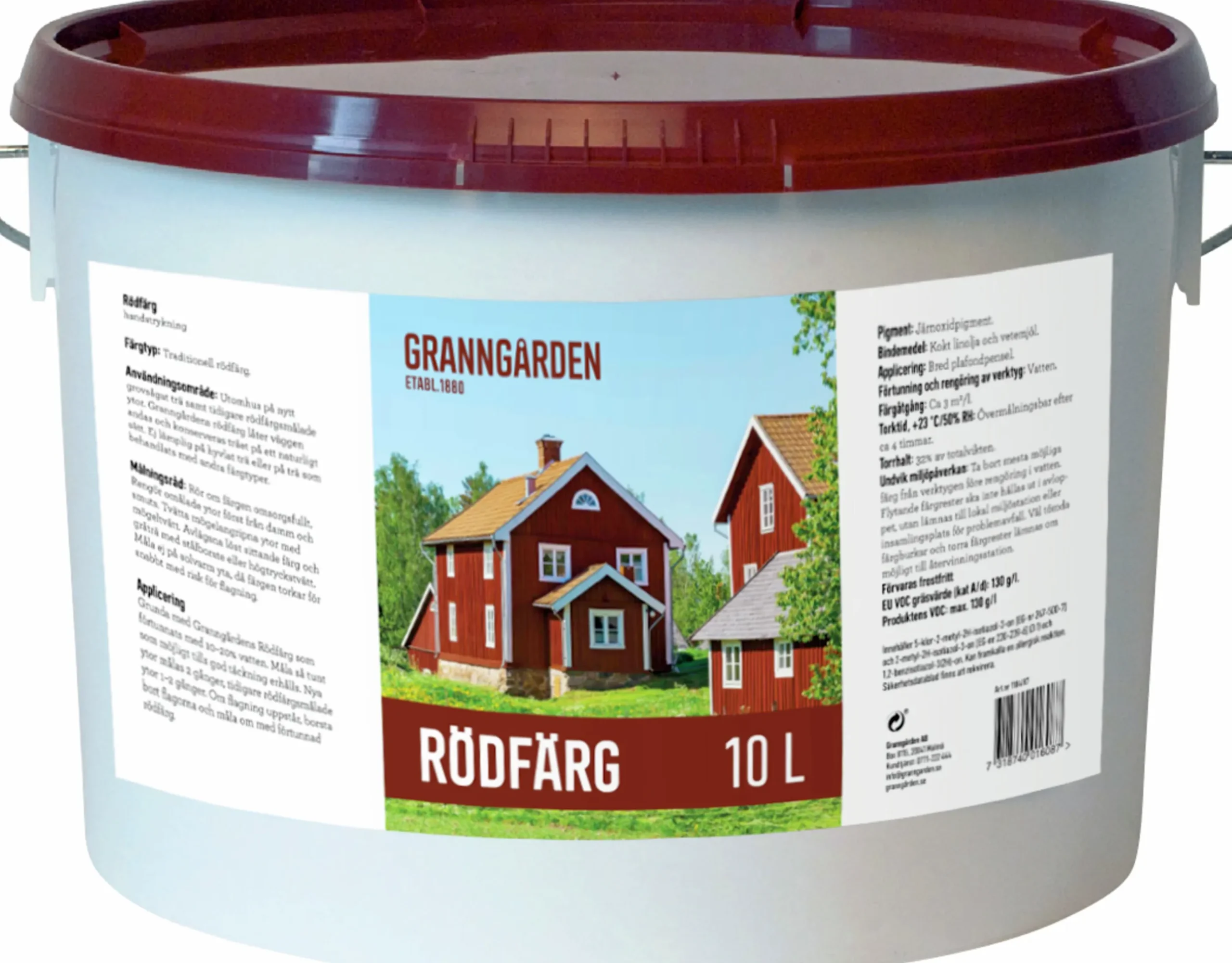 Målarfärg Granngården Rödfärg 10L
