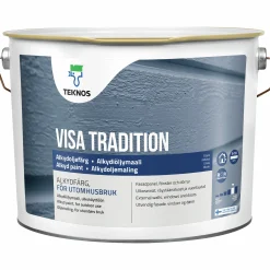 Målarfärg Teknos Visa Tradition Svart Utomhus 10L