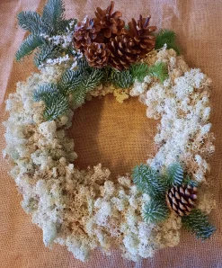Mosskrans Dekorerad 30cm